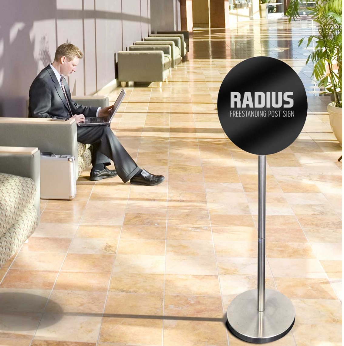 RADIUS FREESTANDING SIGN